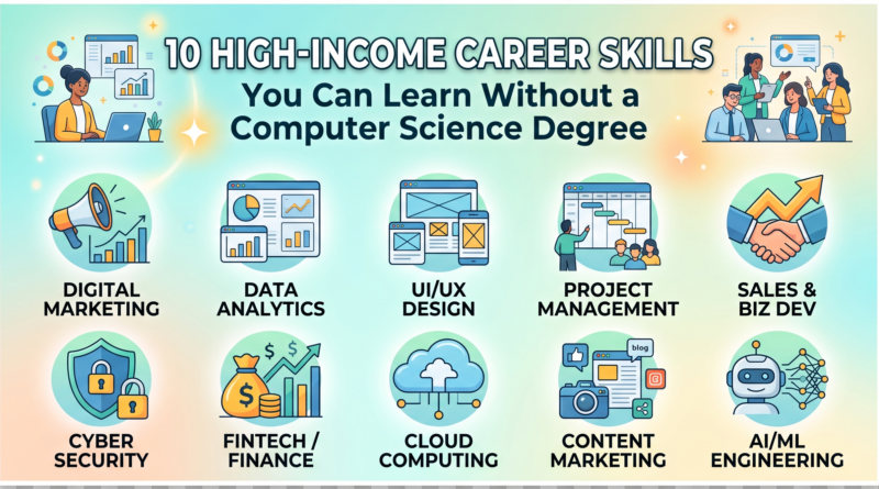 10 High-Income Career Skills You Can Learn Without a Computer Science Degree